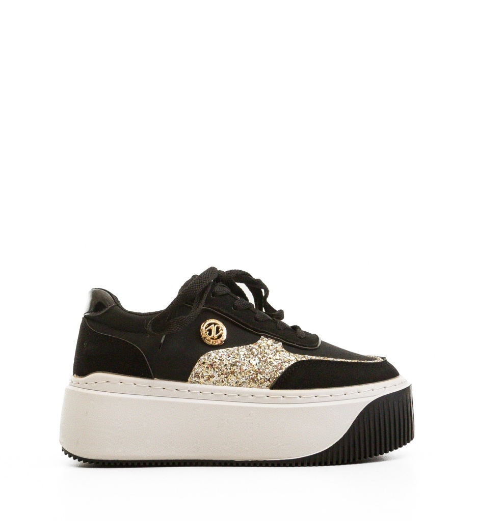 Sneakers Dama Plouta Negri - Confort si Stil