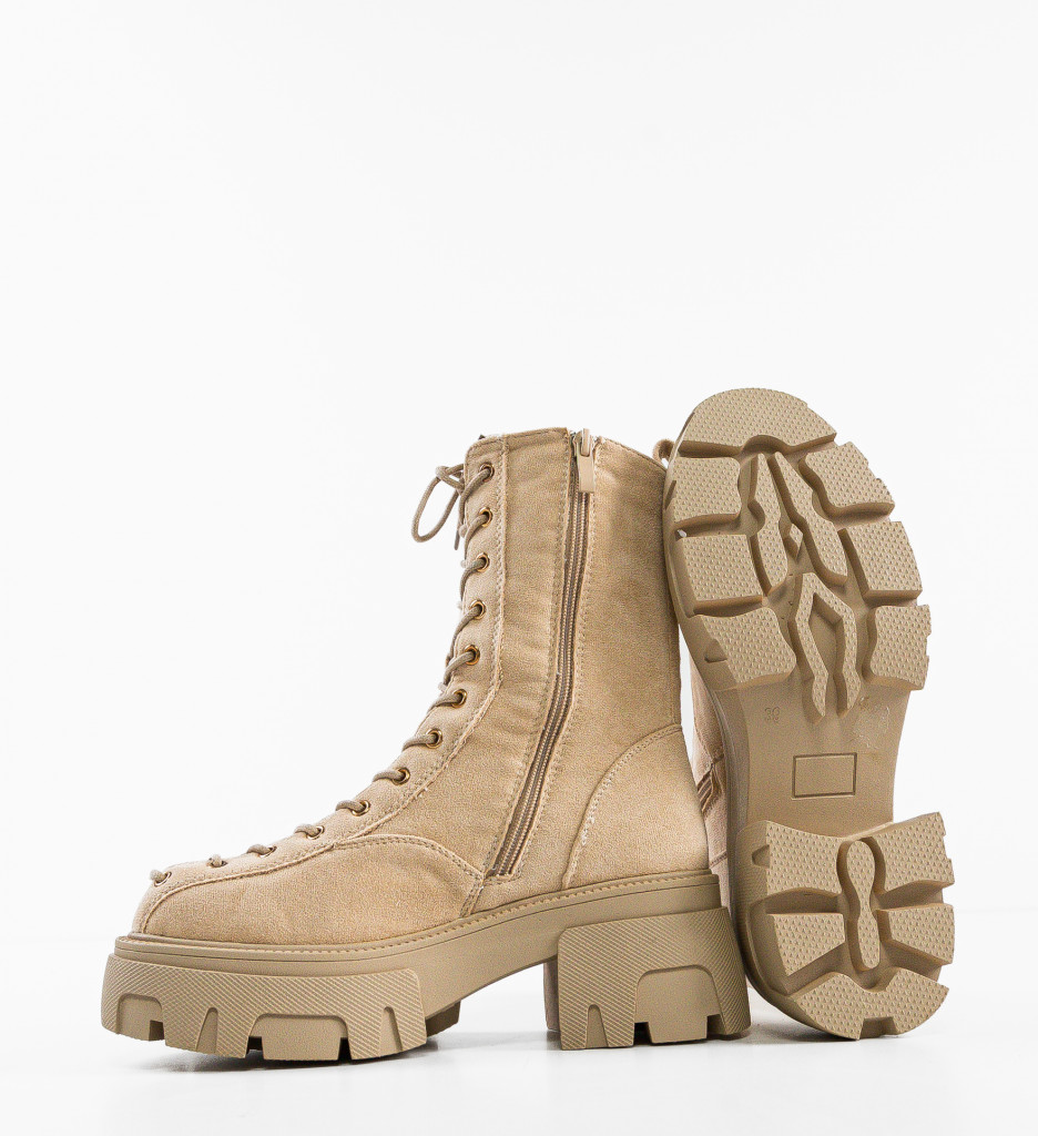 Ghete Dama Bej Elegante - Confort & Stil - imagine 8