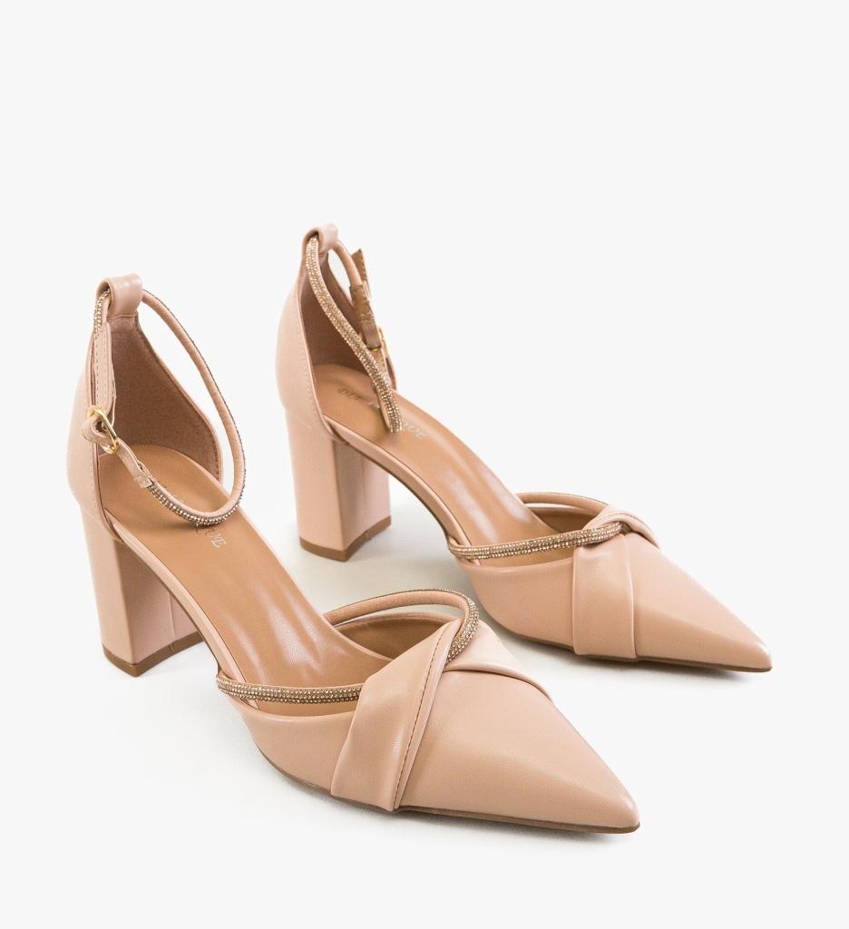 Pantofi dama Jenyt Nude eleganți și conforți - imagine 3