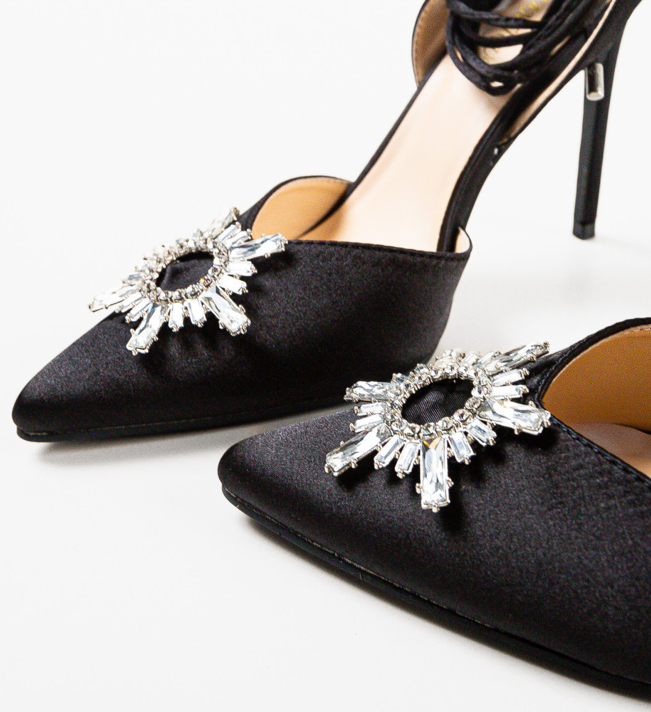 Pantofi Ruqayyah Negri cu Toc Eleganți - imagine 8