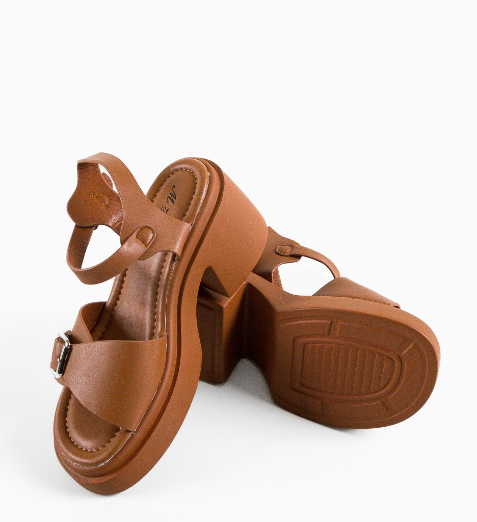 Sandale cu toc Tripoli Camel - Eleganță și Stil - imagine 7