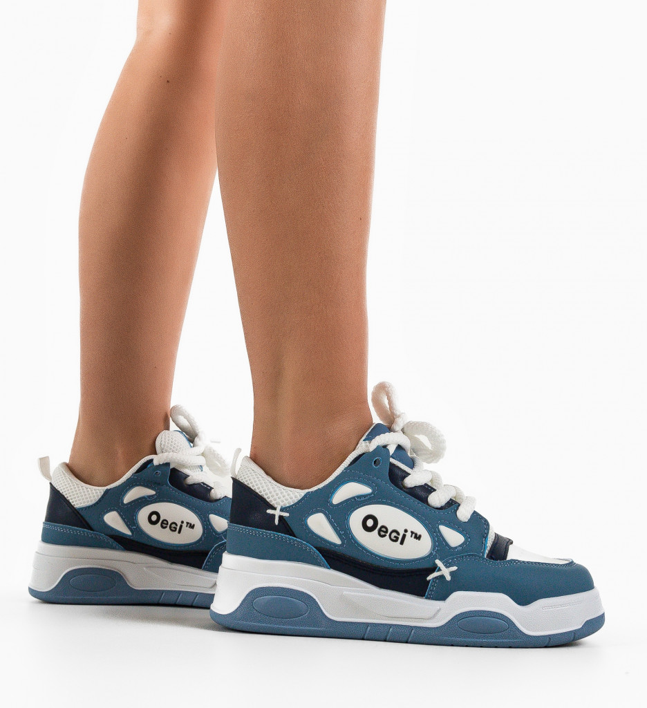 Pantofi Sport Scarl Albastri - Confort Maxim - imagine 3