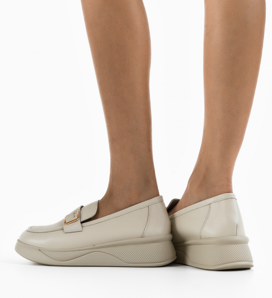 Pantofi Casual Dama Catlyn Bej | Confort și Stil - imagine 3