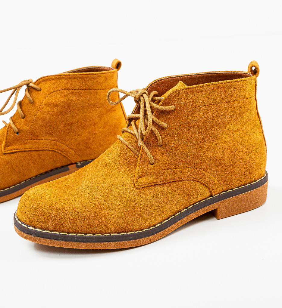 Ghete Dama Finton Camel - Eleganță și Stil - imagine 3