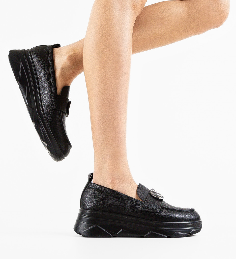 Pantofi Lonaza Negri - Confort și Eleganță Casual - imagine 3