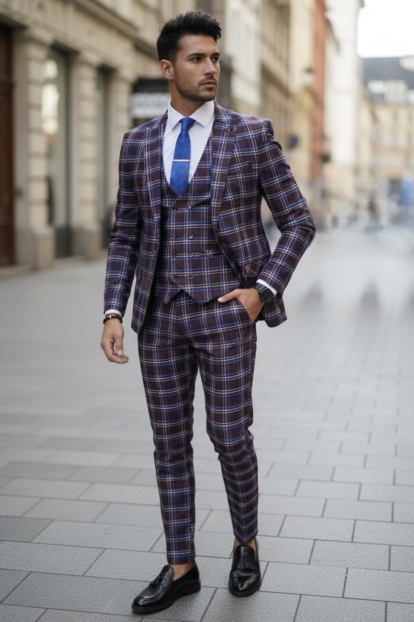 Costum Barbati Slim Fit 3 Piese - Stil si Eleganta - imagine 2