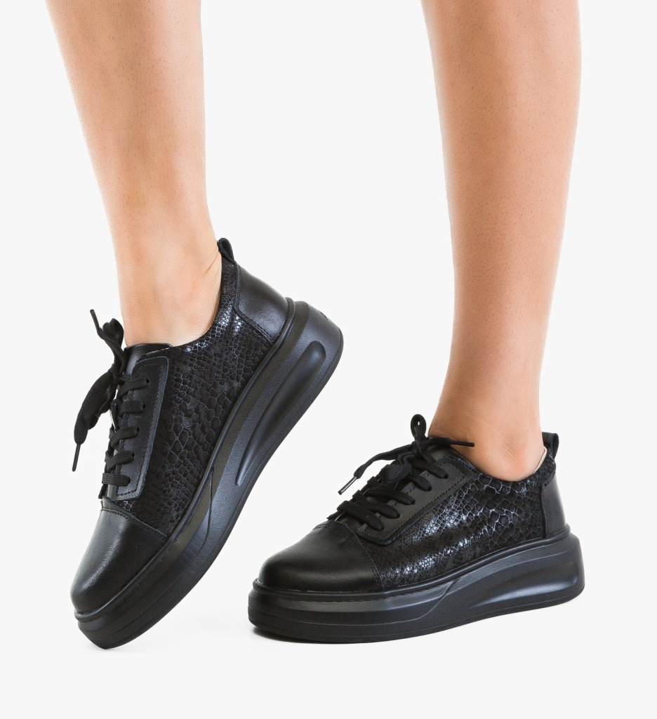 Pantofi Casual Rybu Negri | Confort Stilat - imagine 3