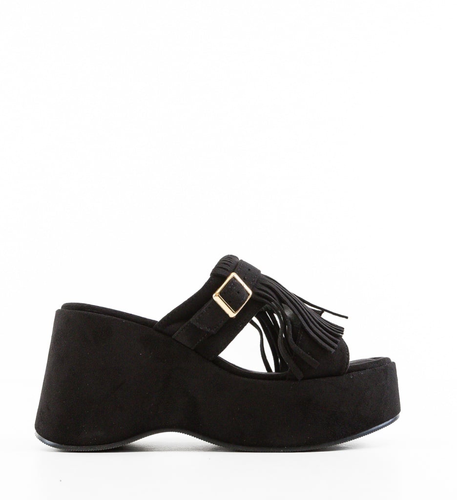 Platforme Dama Korani Negre - Eleganta si Confort - imagine 4