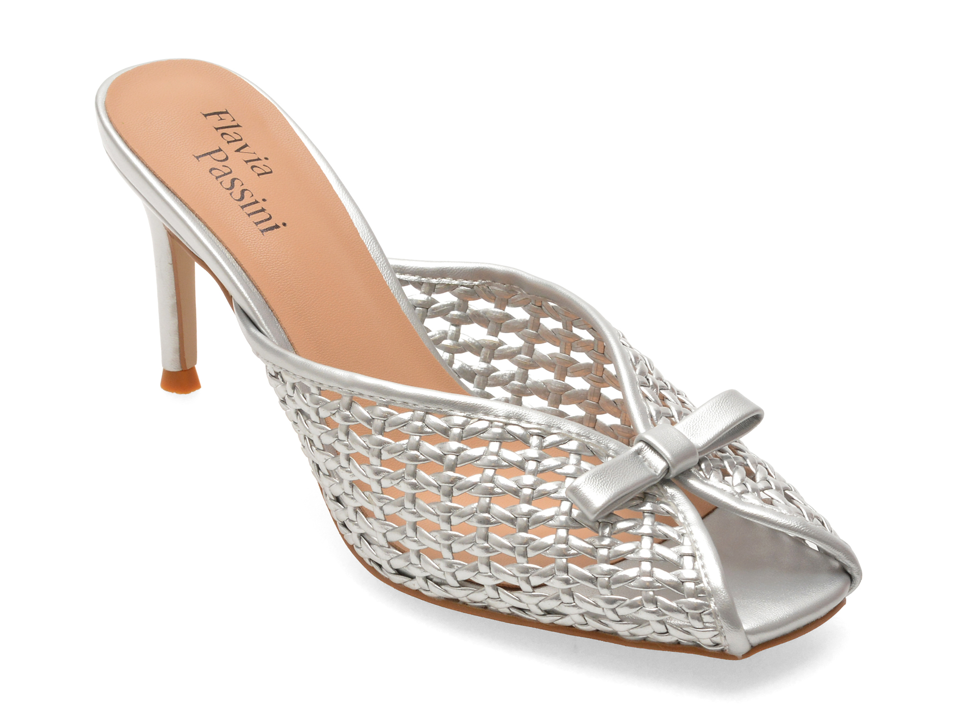 Papuci Flavia Passini Argintii Eleganti HZY77