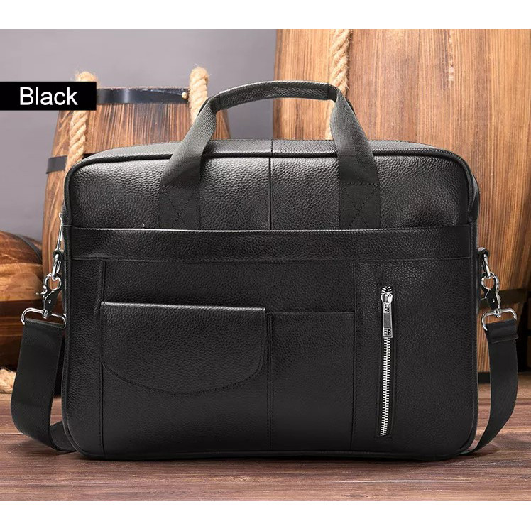 Servieta barbati Carlos GT1830 piele naturala neagra - imagine 3