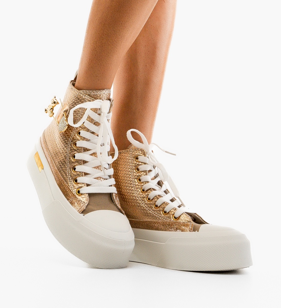Pantofi Sport Rishi Aurii 2 - Confort Maxim - imagine 4