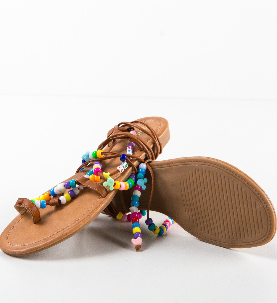 Sandale Dama Amanah Camel - Eleganță și Confort - imagine 7