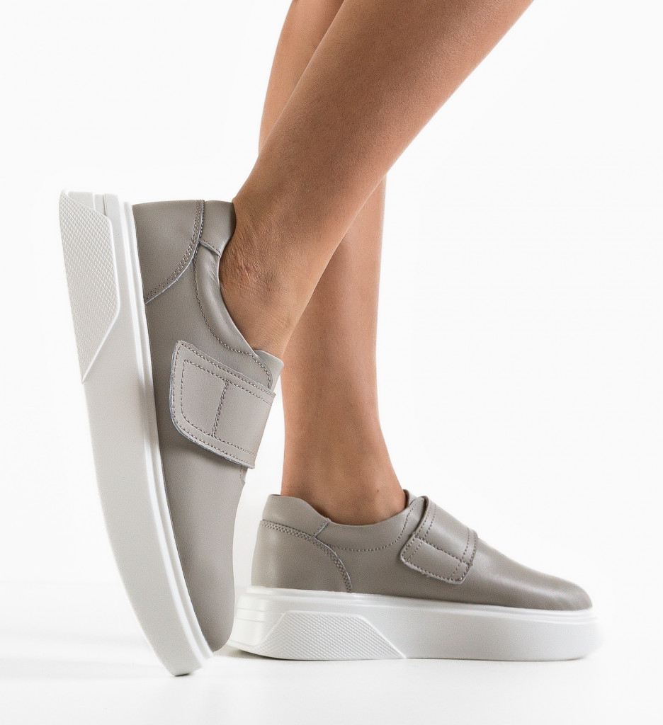Pantofi Casual Slamet Gri - Confort și Stil Zilnic - imagine 3