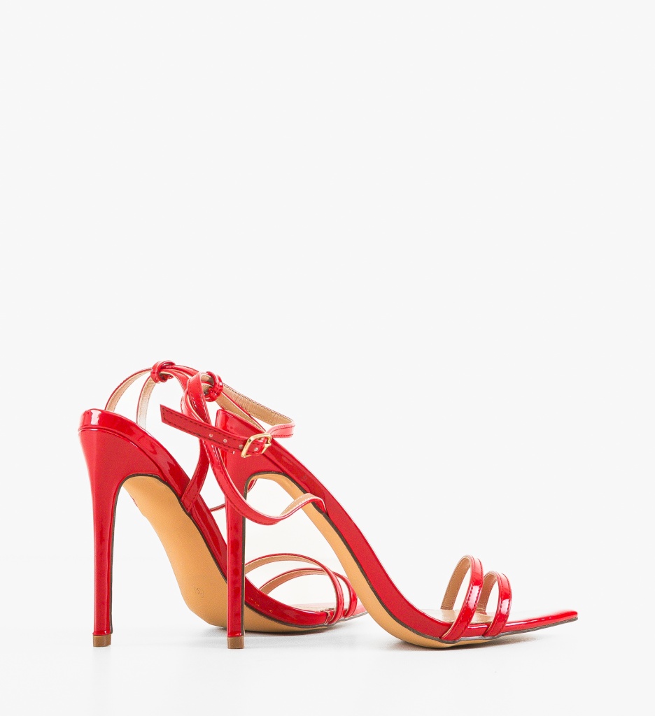 Sandale Pikas Rosii cu Toc - Eleganță și Stil - imagine 3