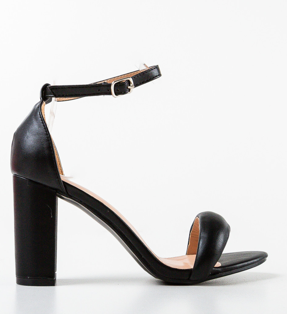 Sandale cu Toc Bethan Negre Elegante - imagine 4
