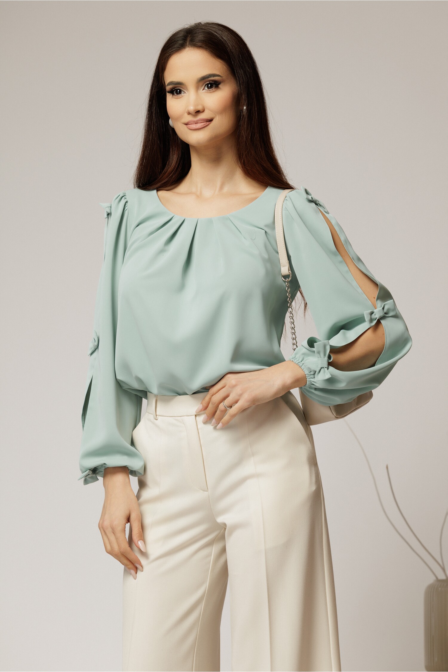 Bluza Dy Fashion Verde Fastic Voal Eleganta