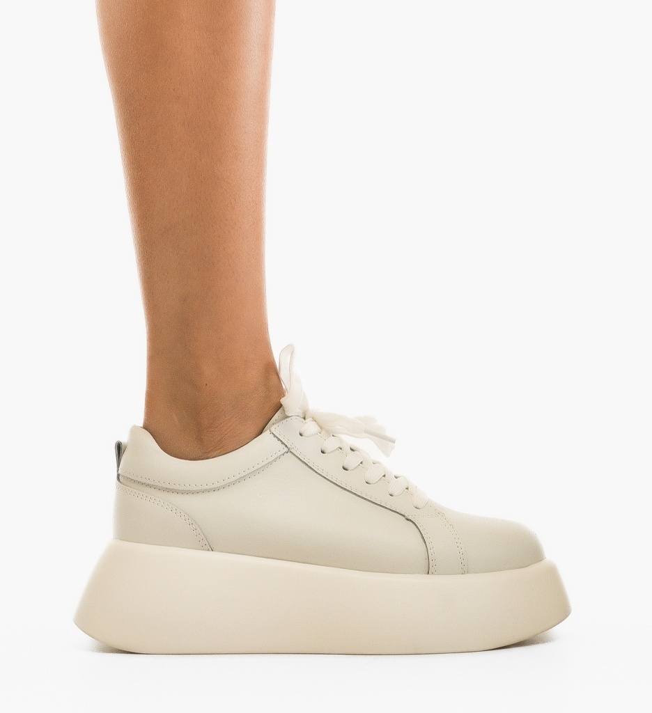 Sneakers Dama Silona Albi - Confort și Stil - imagine 3