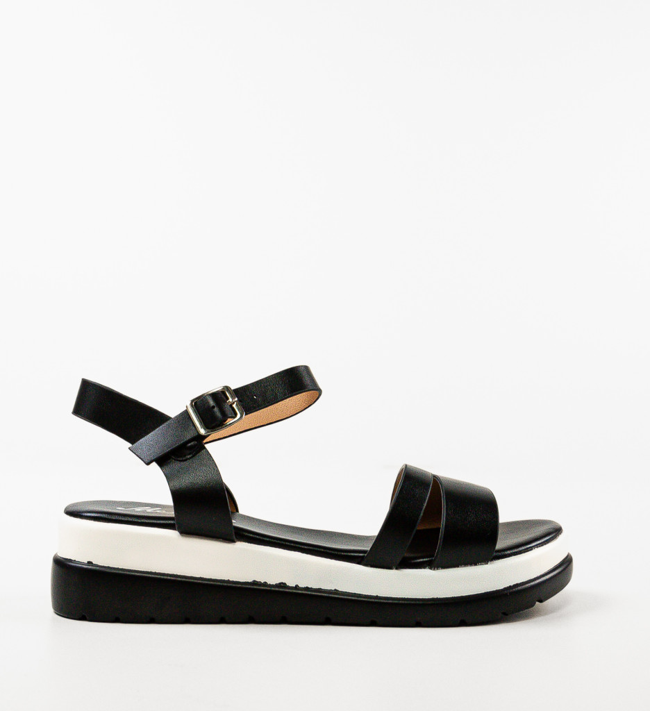 Sandale Rosie Negre Elegante - Confort și Stil - imagine 3