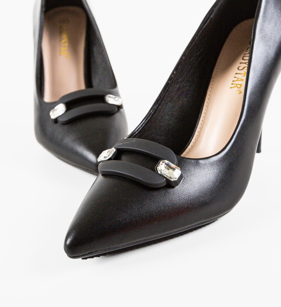 Pantofi Maliro Negri Eleganți cu Toc - Stil și Confort - imagine 6