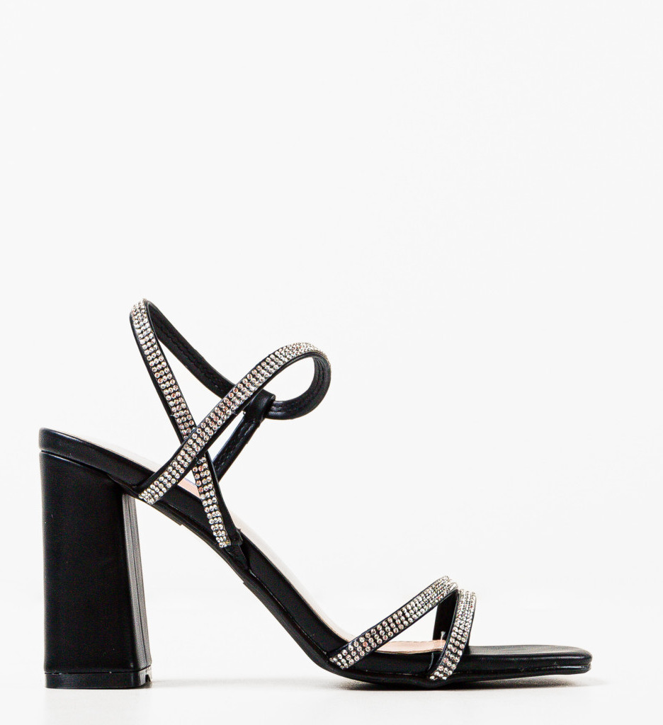 Sandale Toc Estrada Negre | Eleganță Maximă - imagine 4