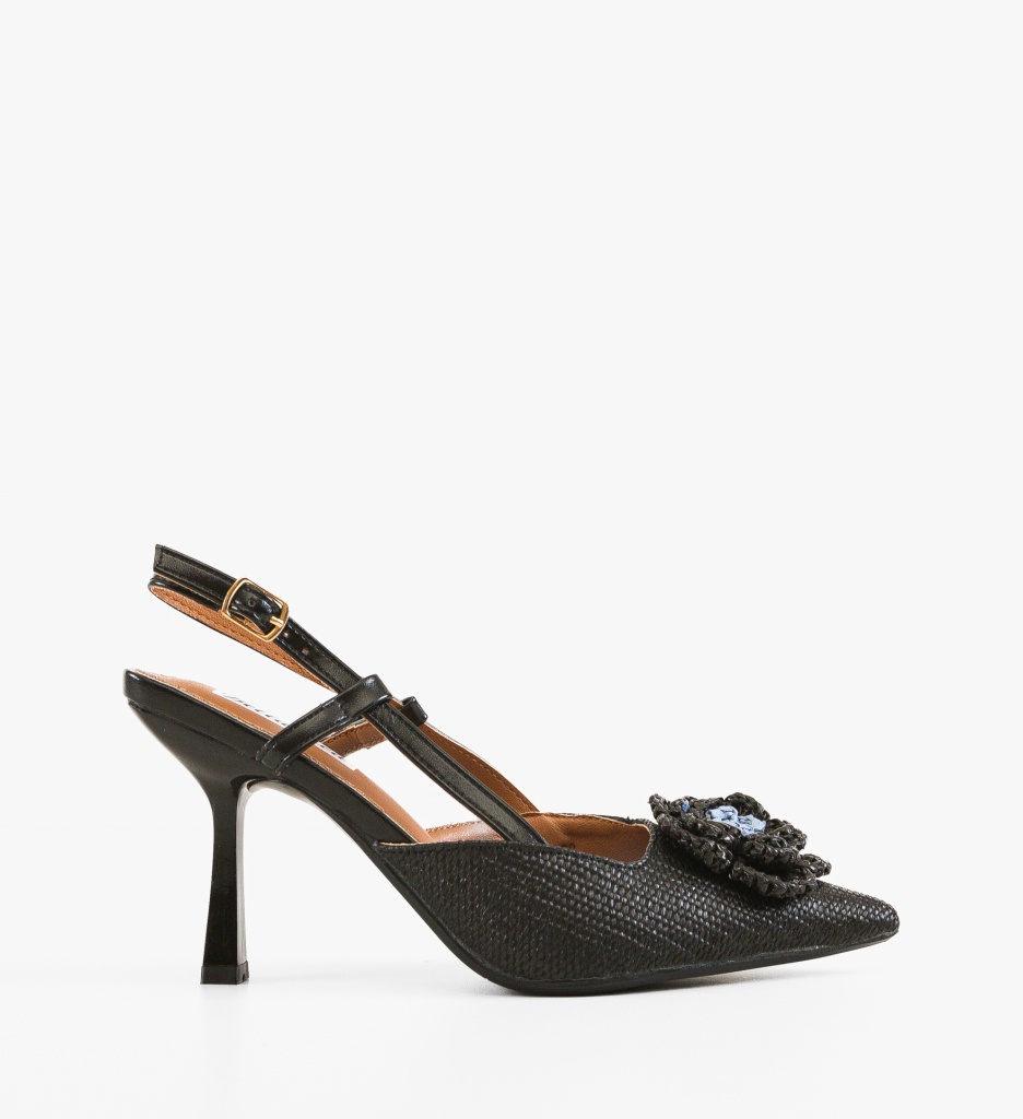 Pantofi Gema Negri Eleganți cu Toc Înalt - imagine 6