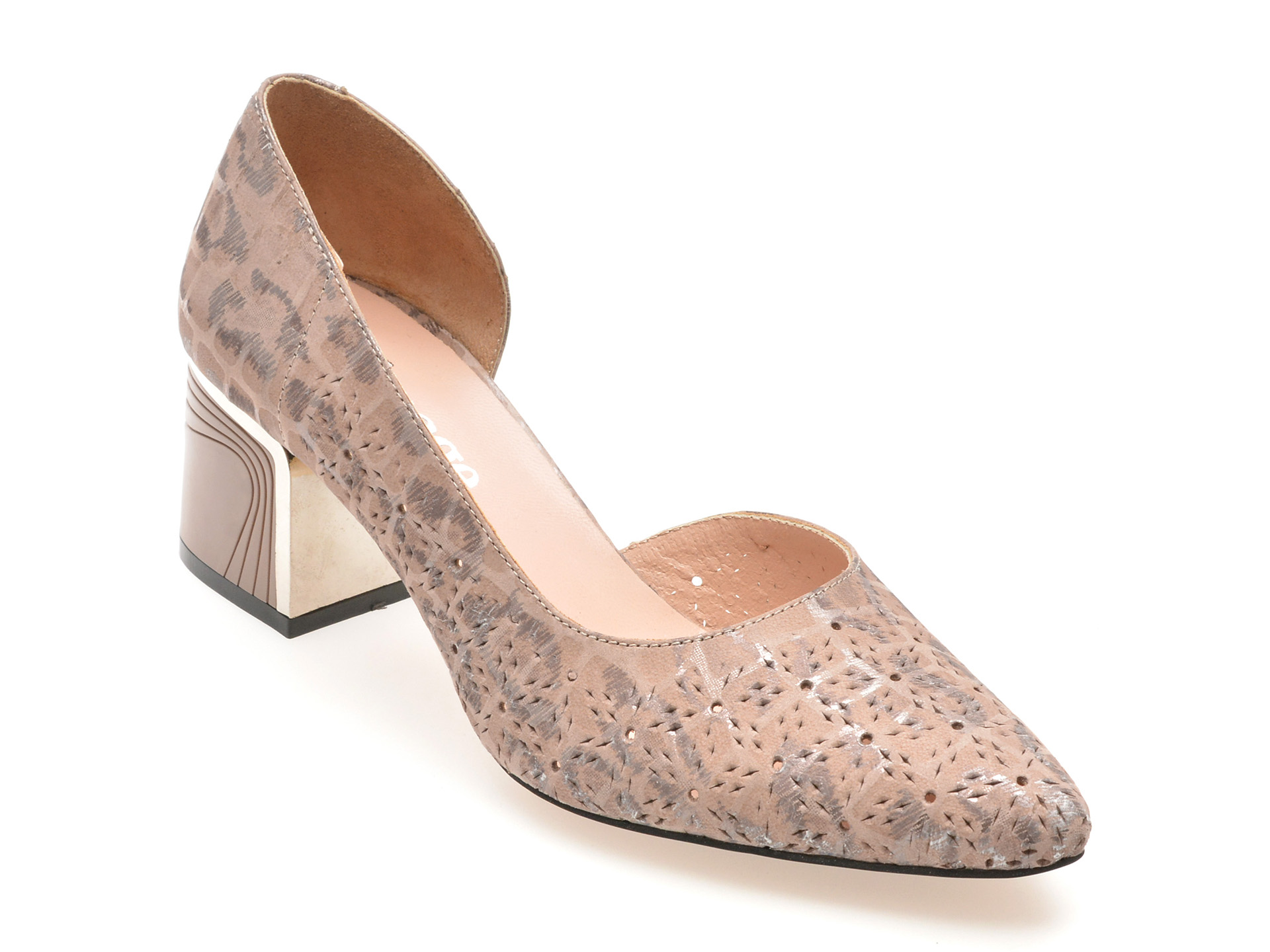 Pantofi IMAGE Gri Piele Naturală Confort