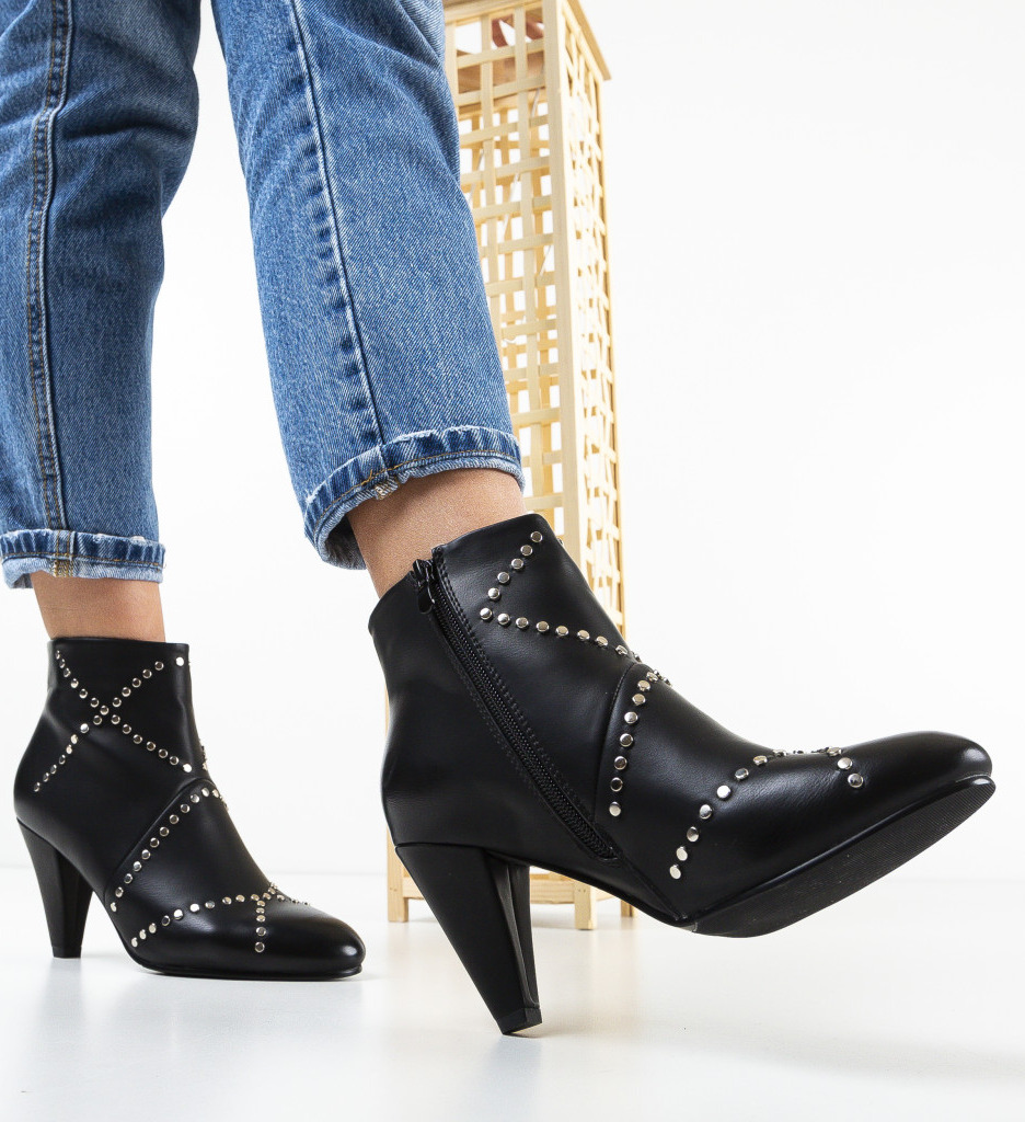 Botine Alistair Negre - Eleganță și Stil Urban - imagine 2