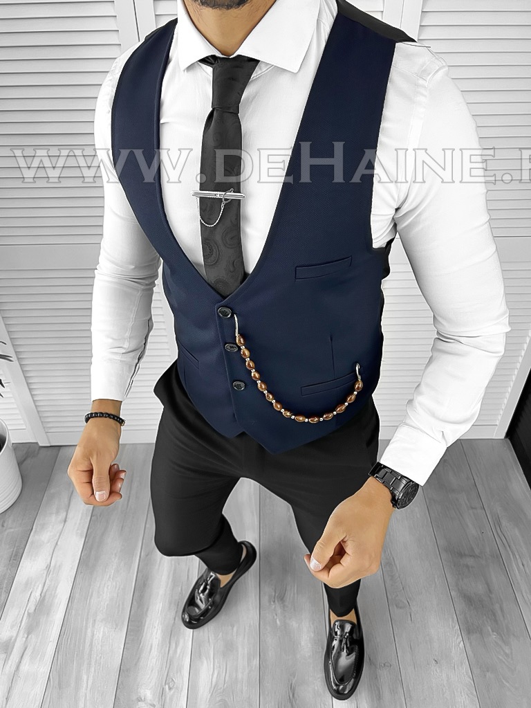 Vesta Barbati Slim Fit Bleumarin | Stil Modern