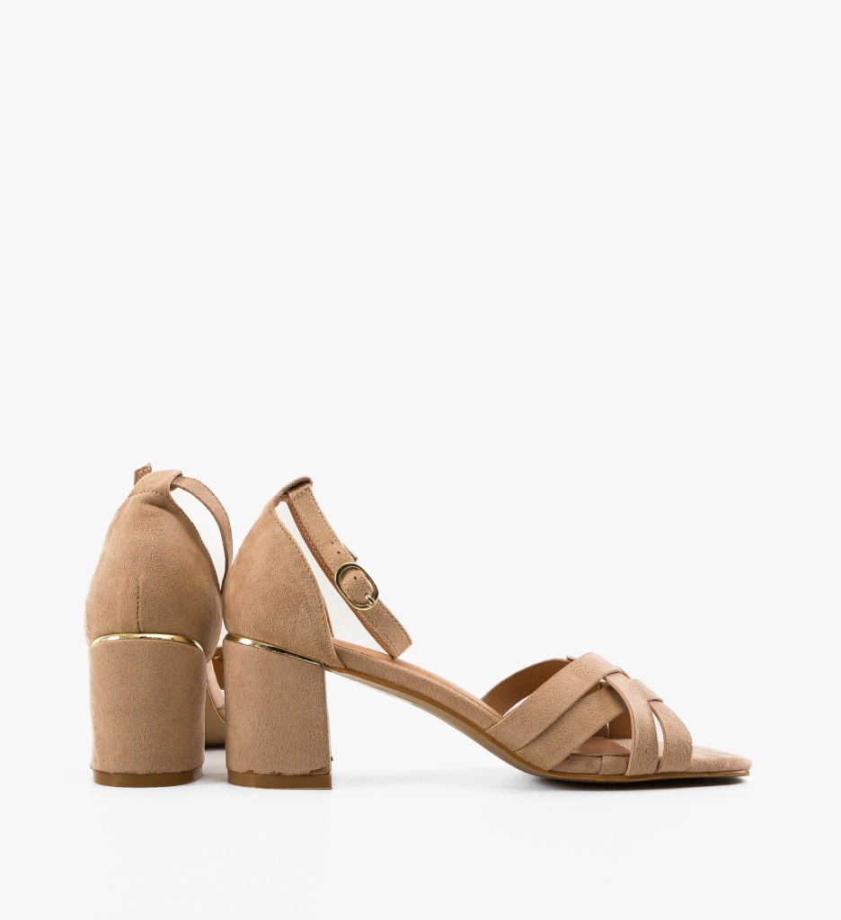 Sandale Toc Larson Khaki - Eleganță Asigurată - imagine 5