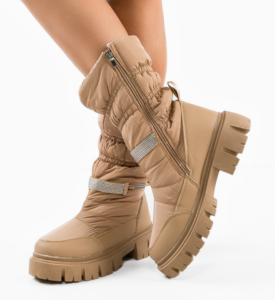 Ghete Dama Glama Khaki - Confort & Stil - imagine 2