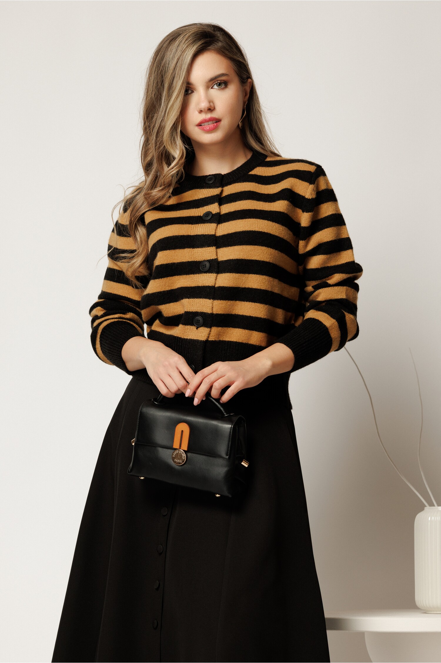 Cardigan Maro Dungi Negre - Stil Casual EleganT