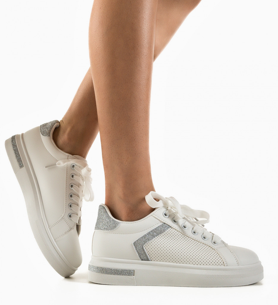 Pantofi Sport Herbie Argintii - Stil Urban Modern
