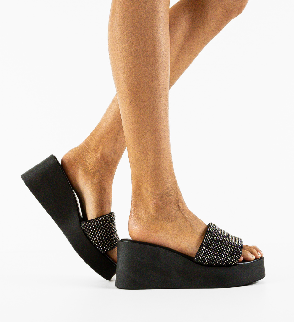 Saboti Dama Cerbera Negri - Confort & Stil - imagine 2