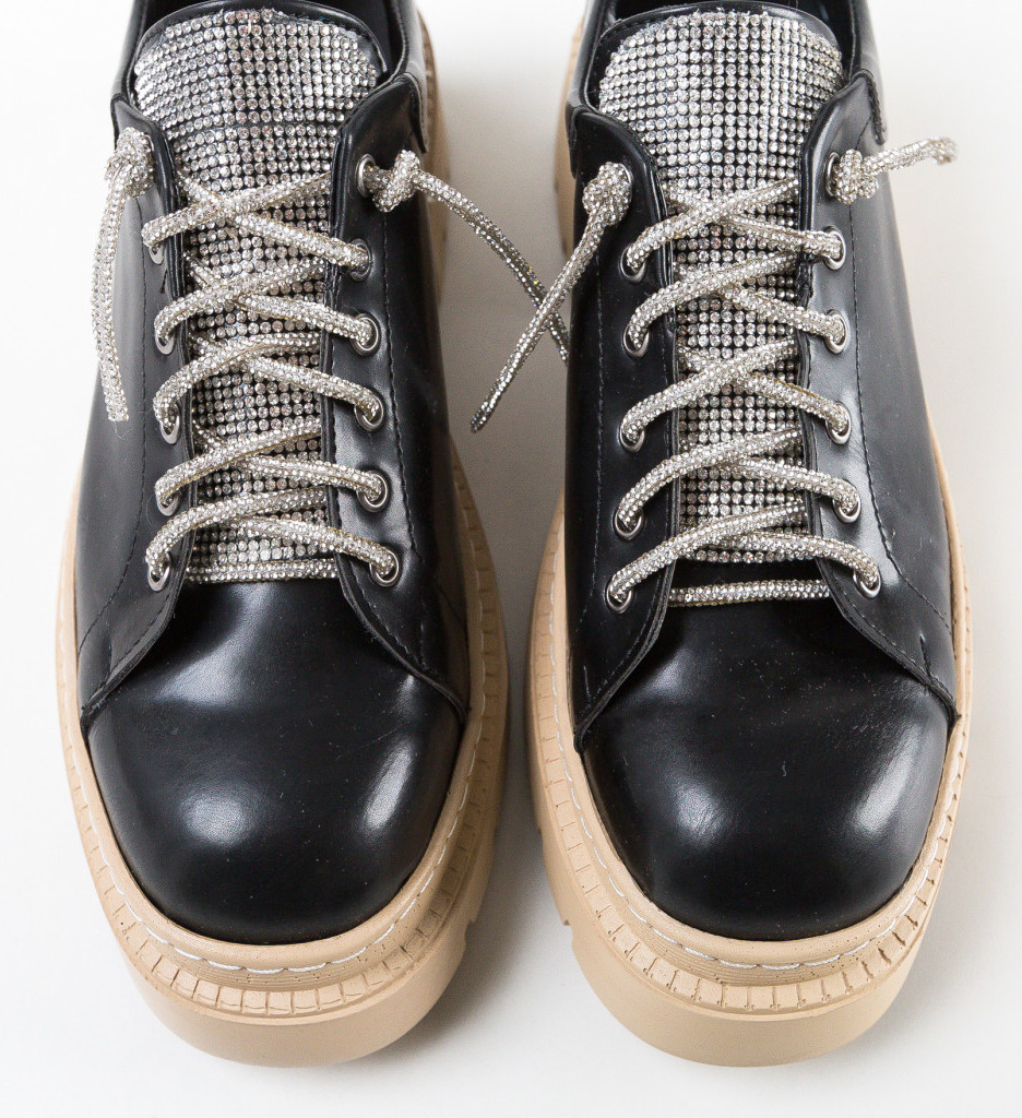 Pantofi Casual Dama Friday Negri Confortabili - imagine 6