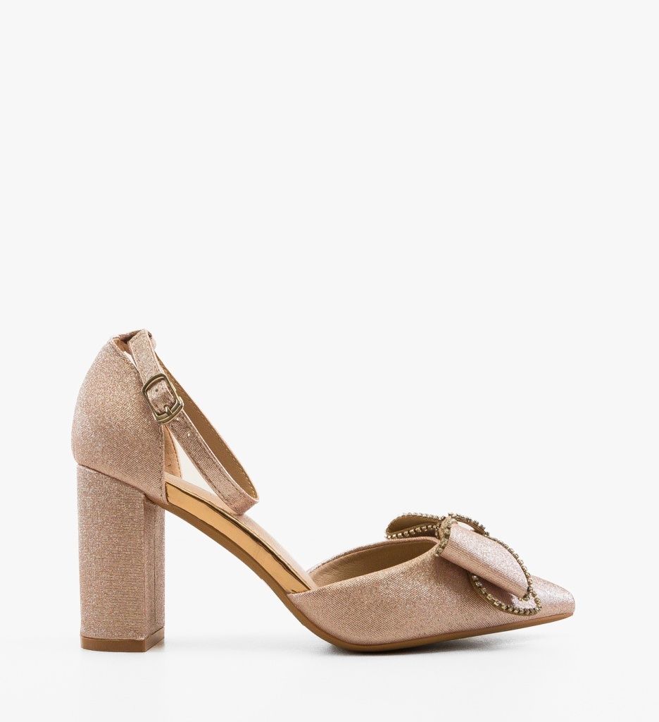 Pantofi cu toc Undya Aurii - Eleganță și Stil - imagine 6