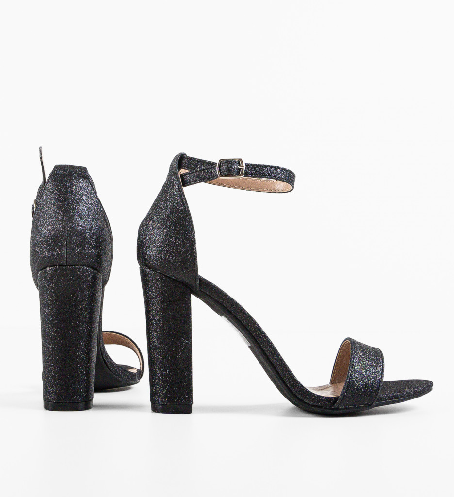 Sandale Wilson Negre cu Toc Elegante - imagine 5