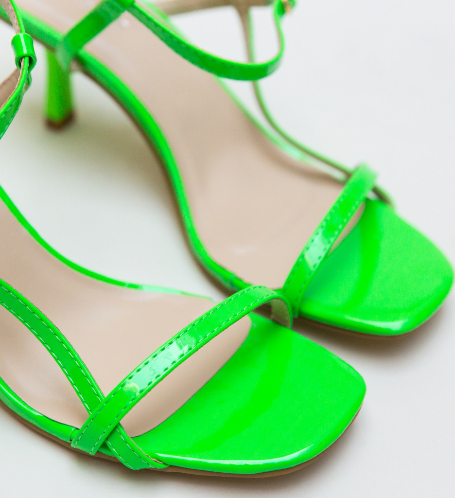 Sandale Wilma Verzi cu Toc - Eleganță și Stil - imagine 6