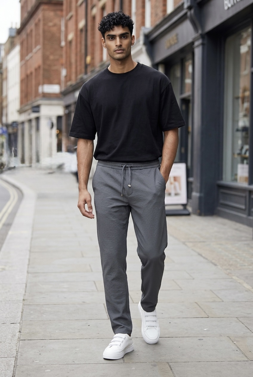 Pantaloni barbati casual gri 3001 42-2.1