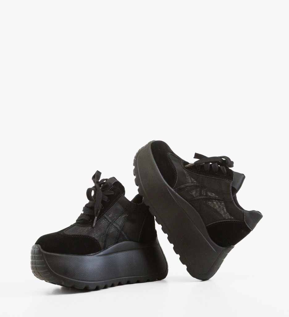 Sneakers Dama Torina Negri - Confort și Stil Sport - imagine 5