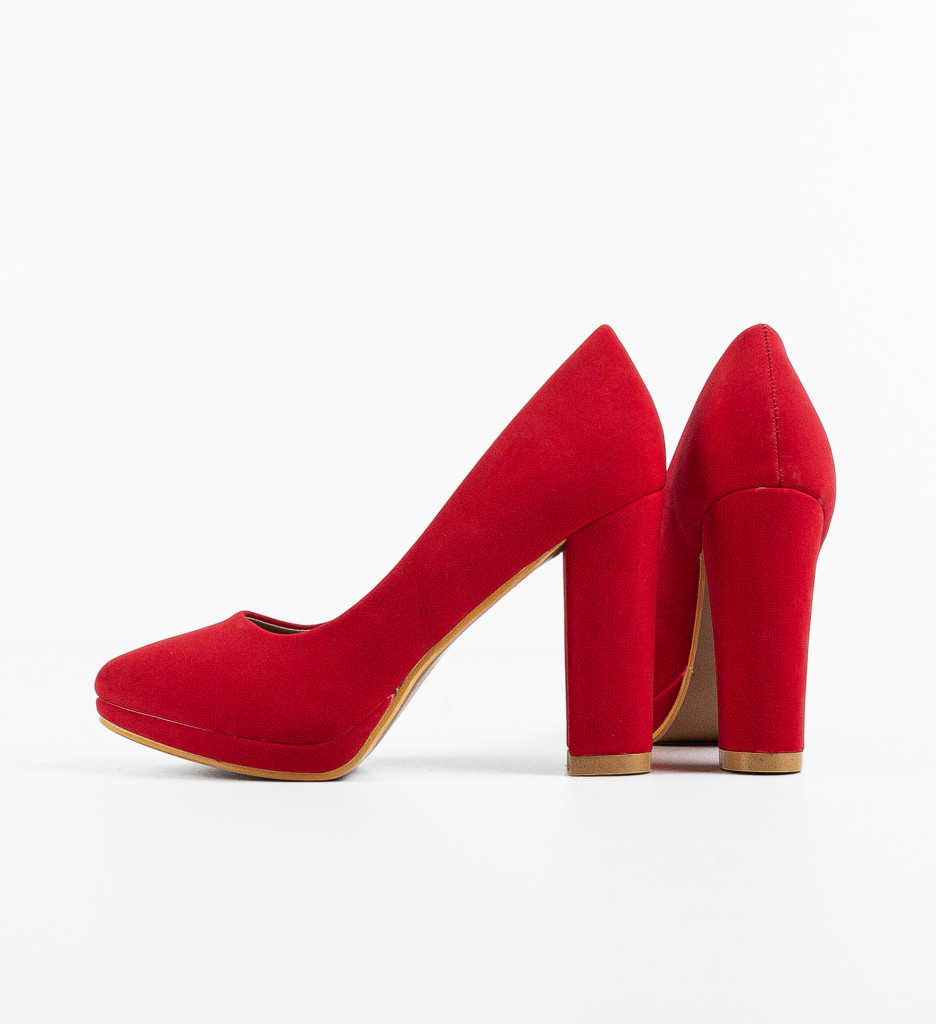Pantofi Rosii cu Toc Eleganți Alia - imagine 7