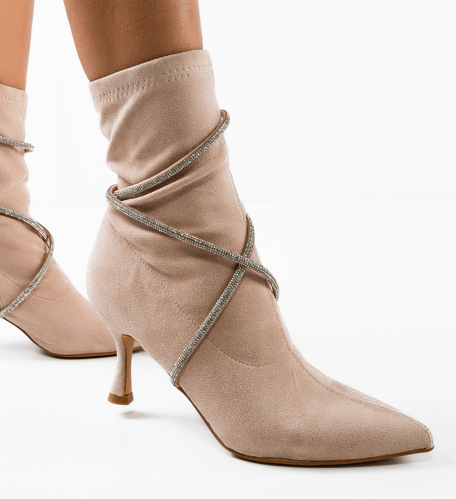 Botine Naomi Nude - Eleganță și Stil - imagine 3