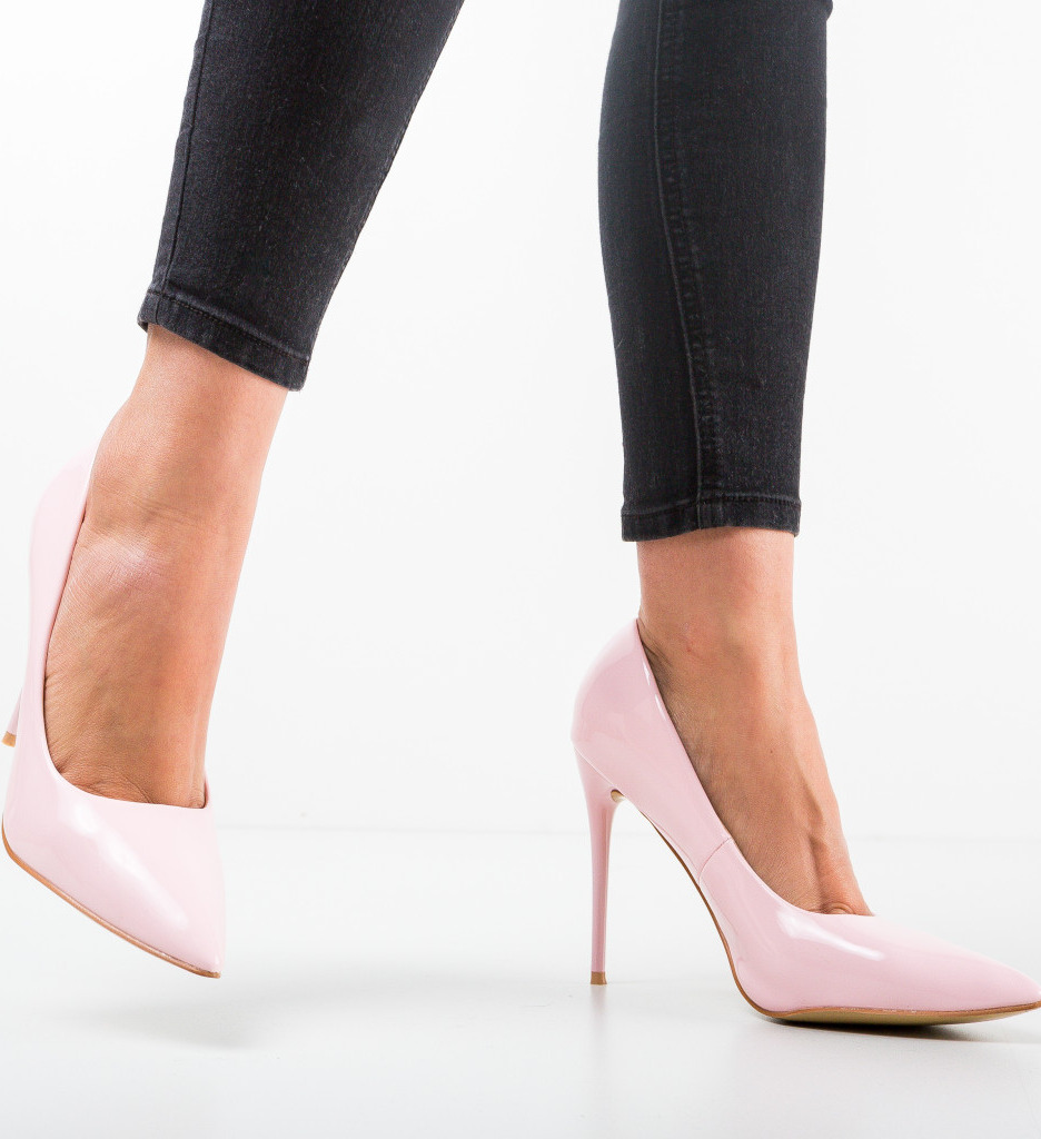 Pantofi Telio Roz Eleganți cu Toc - imagine 3