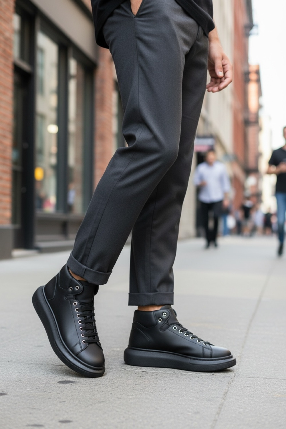 Adidași Bărbați Casual Negri Confort