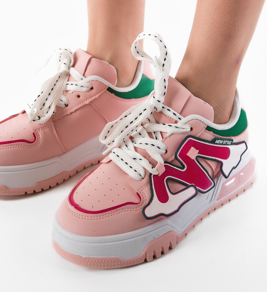 Sneakers Dama Niustile Roz - Stil și Confort Urban - imagine 7