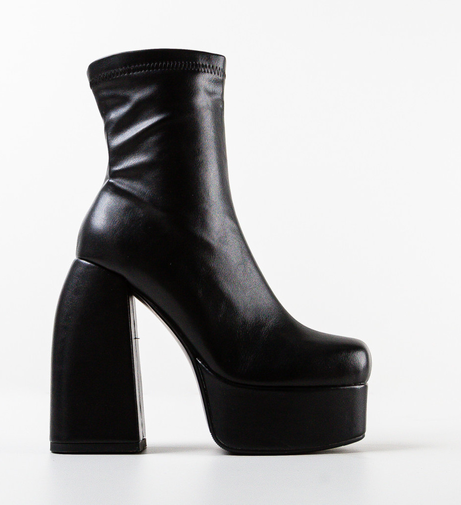 Botine Dama Katey Negre - Eleganță și Confort - imagine 4