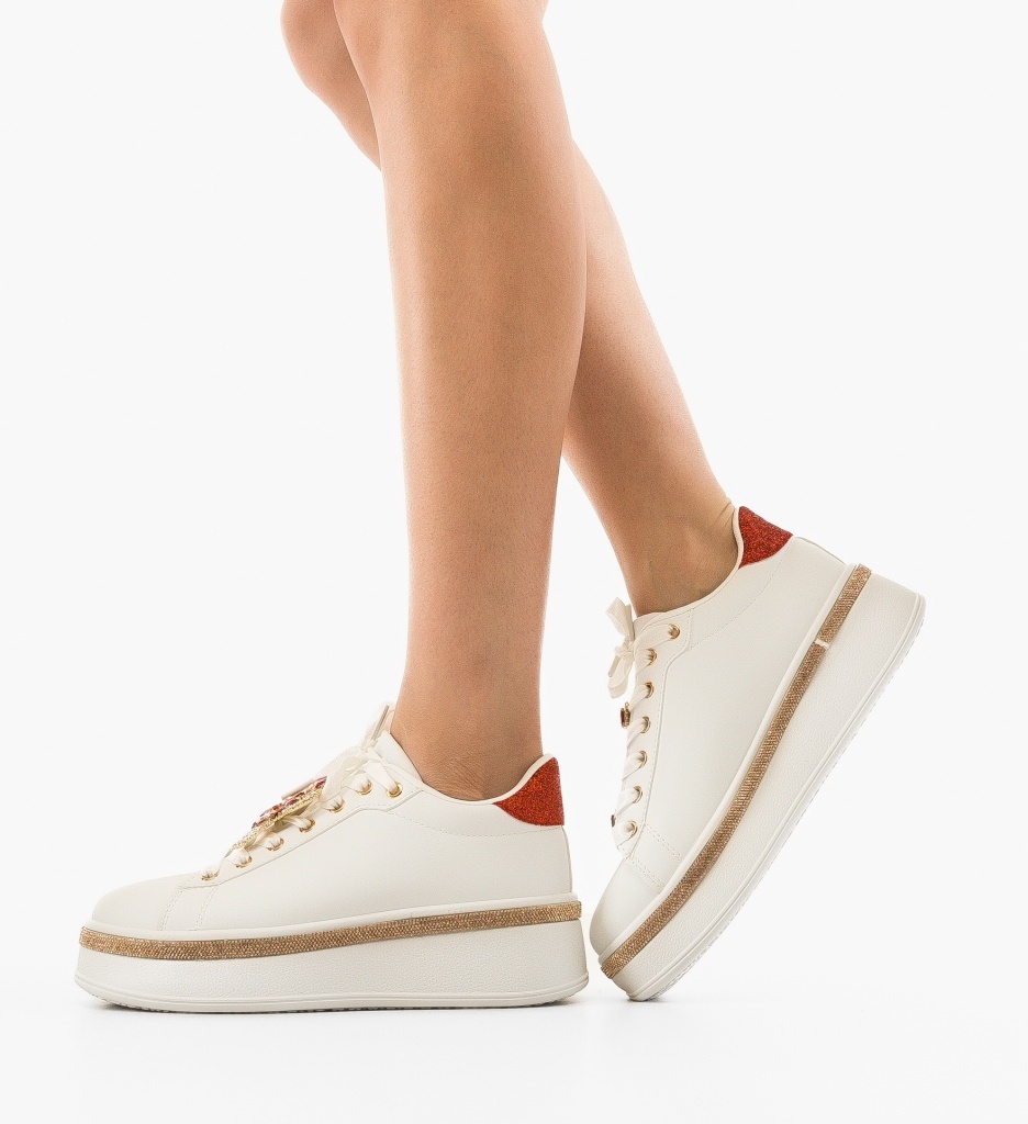 Sneakers Dama Weland Rosii | Confort și Stil - imagine 3