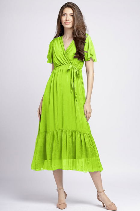 Rochie Verde Kiwi Shopika | Eleganță și Confort