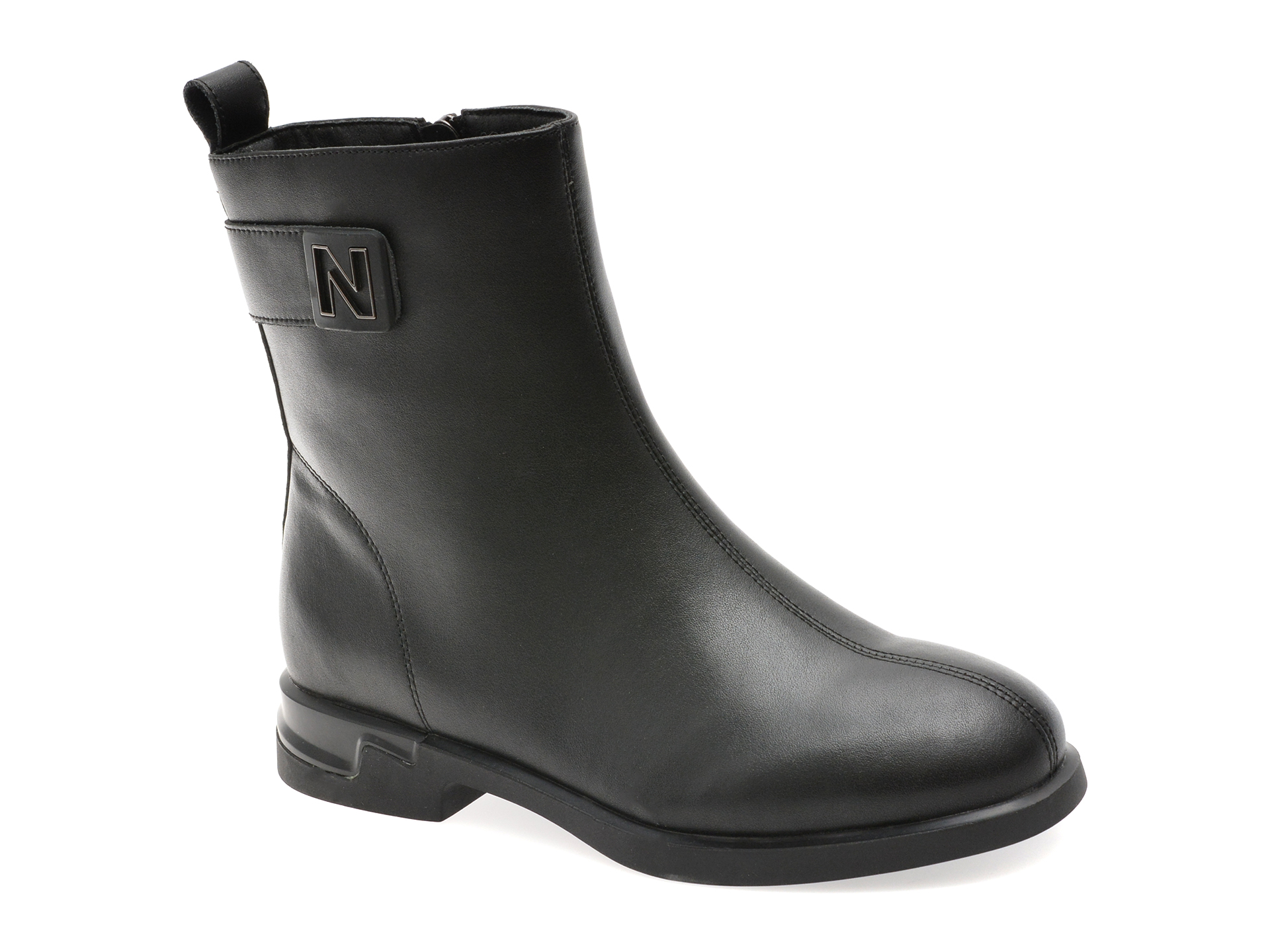 Ghete FLAVIA PASSINI negre din piele naturală