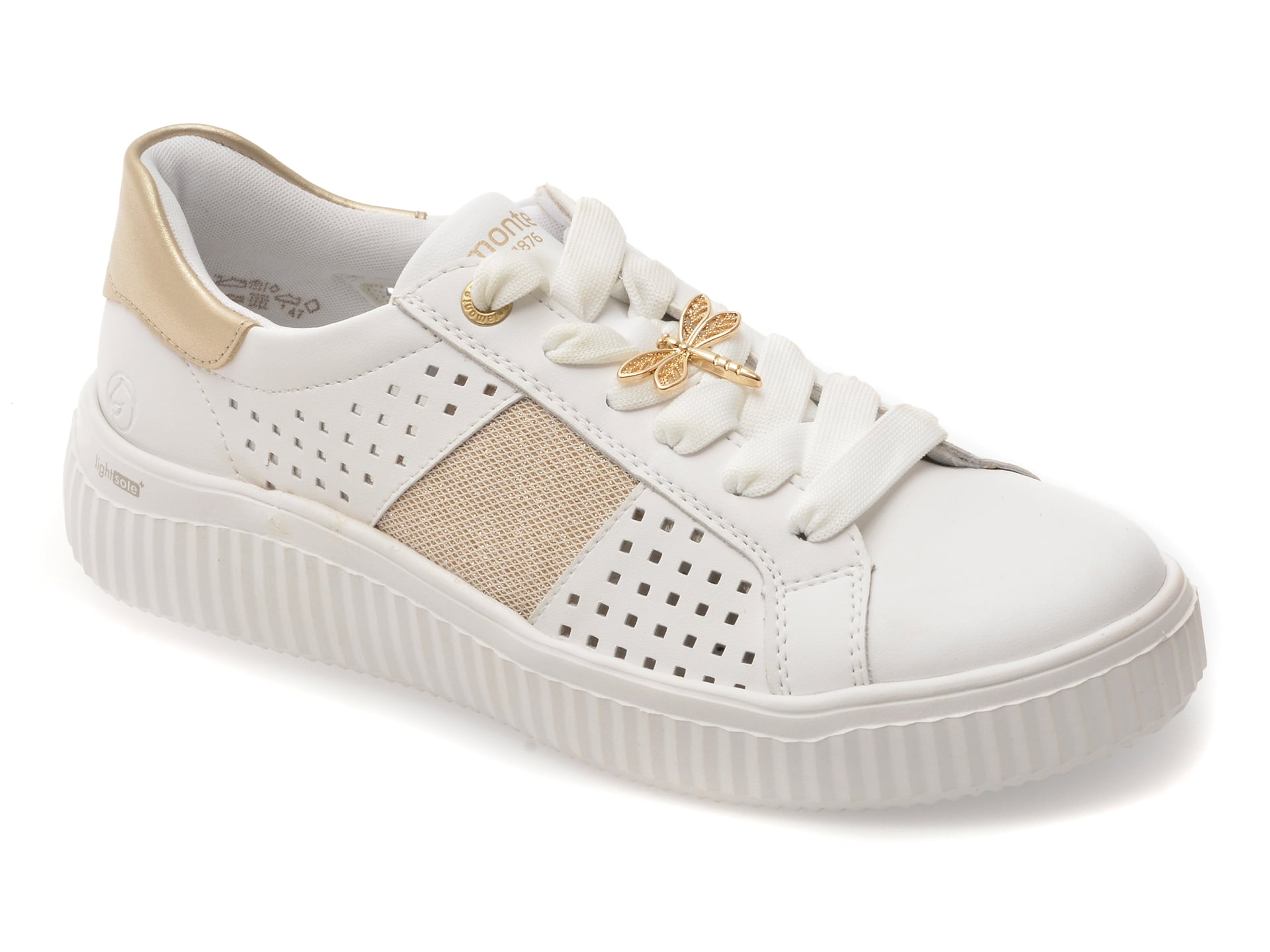 Pantofi Sport REMONTE D3E04 Albi Piele Naturală