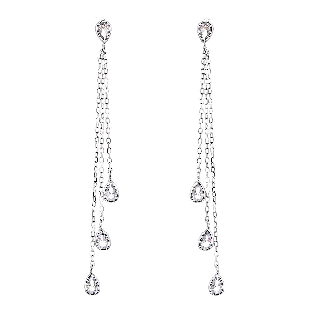 Cercei Argint Delis Picatura Rhodium